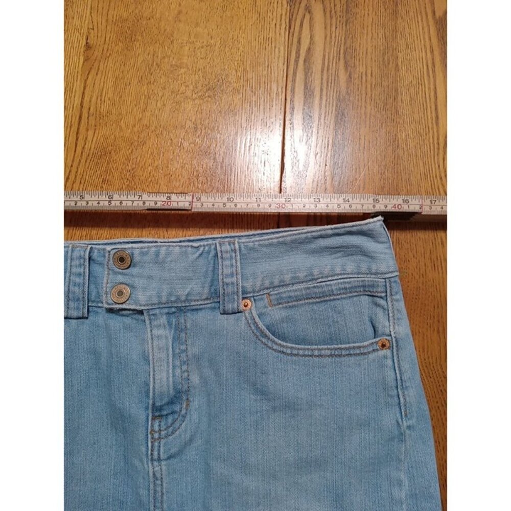 GAP Jeans Skirt Womens 6 Blue Light Preowned Summer Denim Spring Casual Work - Picture 4 of 7